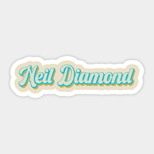 vintage color neil diamond Sticker